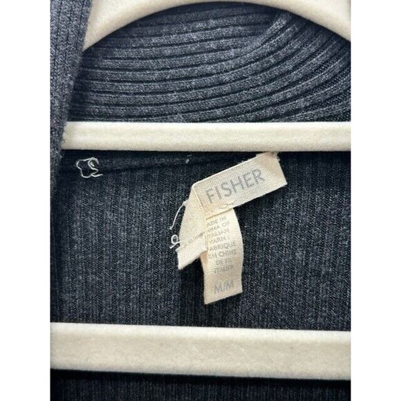 Eileen Fisher Womens Longline Cardigan Open Front Knit Long Sleeve Gray Size M - Picture 7 of 9